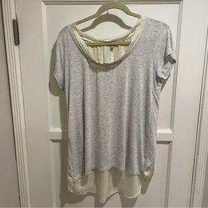Bordeaux Cotton and Silk T Shirt